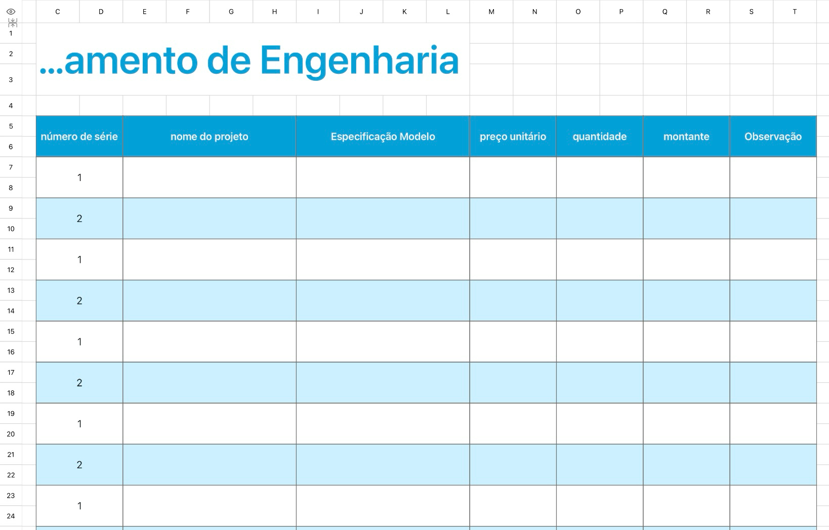 Orçamento de Engenharia